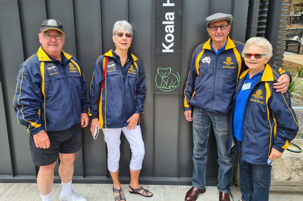 Club members visiting a koala facility
