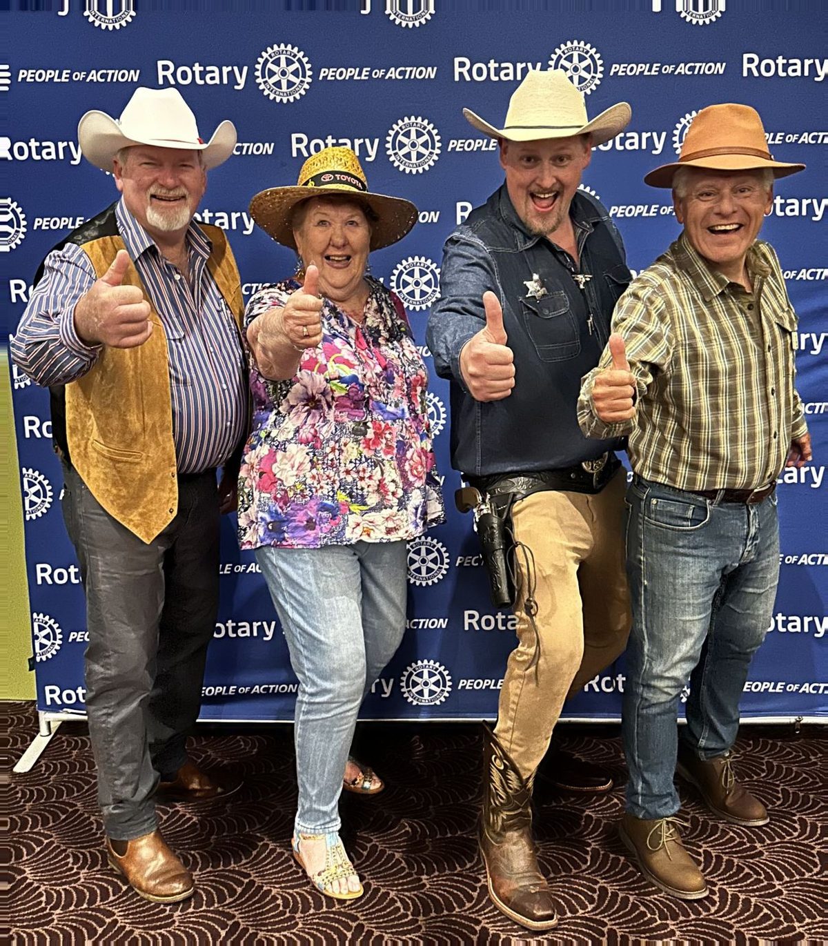 Club members in Akubra hats at the District Showcase
